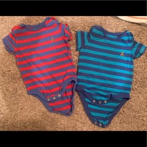 2 Baby Gap 3-6 mos short sleeved onesies